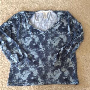 LUCKY BRAND Blue Tie-Dye Women's Top Size Medium